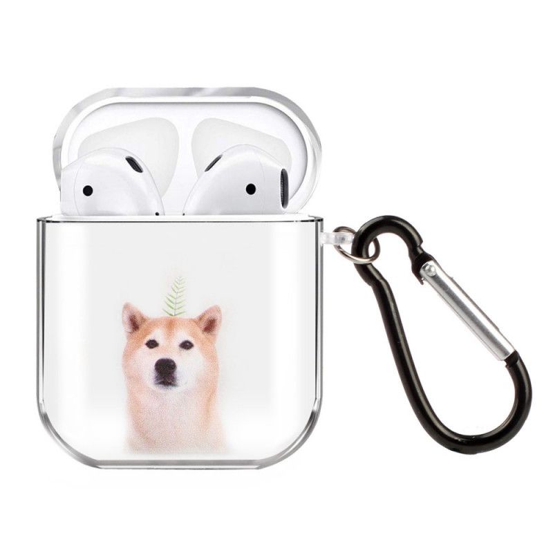 Kuori AirPods Ruskea Musta Läpinäkyvä Silikonikoirasarja