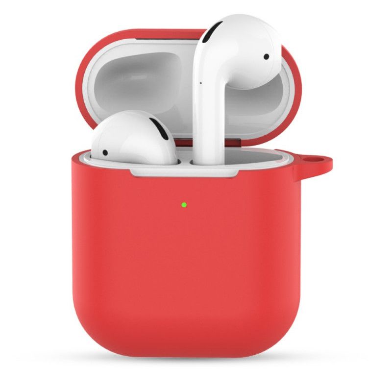 Kuori AirPods Valkoinen Musta Silikoni Avaimenperällä Suojakuori