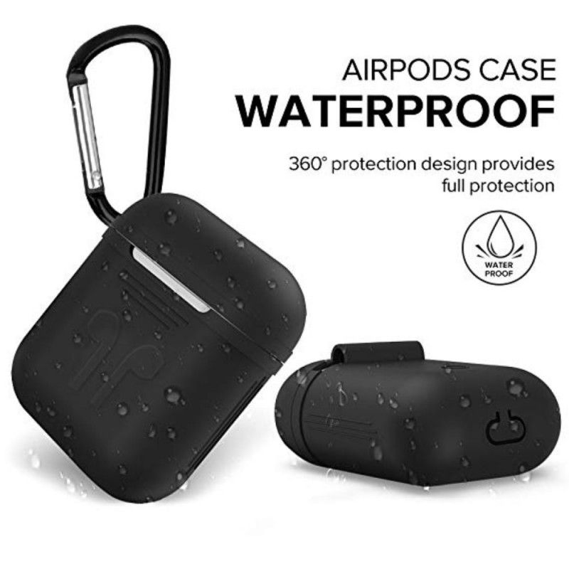 Kuori AirPods Valkoinen Musta Suunnittelusilikoni Suojakuori