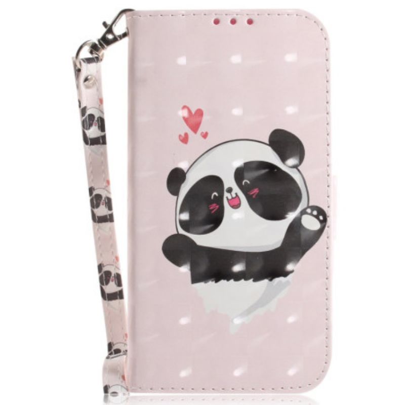 Kotelot Sony Xperia 10 Vi Panda Love Hihnalla