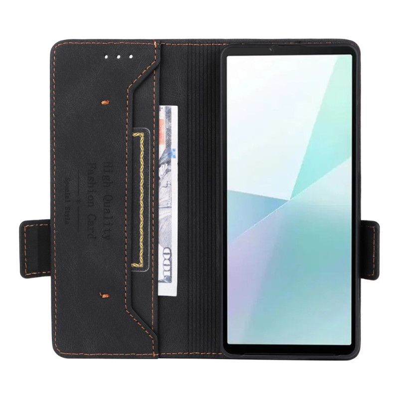 Kotelot Sony Xperia 10 Vi Retrotyylinen Mokkanahkaefekti