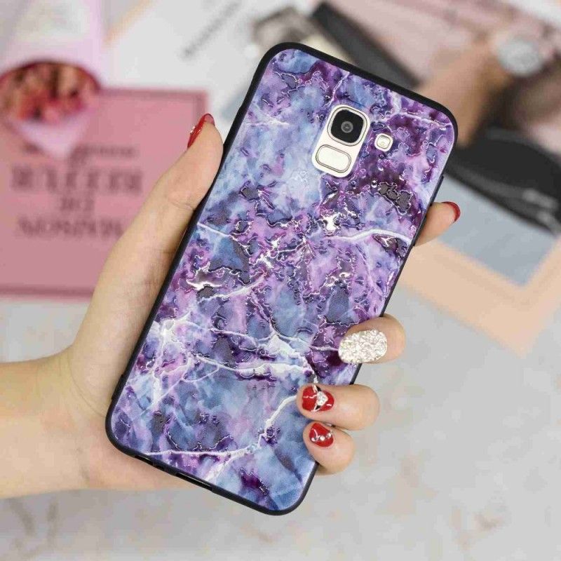 Case Kuoret Samsung Galaxy J6 Puhelinkuoret Violetti Marmori