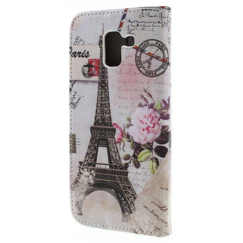 Kotelot Samsung Galaxy J6 Retro Eiffel-Torni