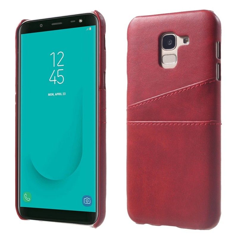 Kuori Samsung Galaxy J6 Harmaa Musta Kortin Haltija