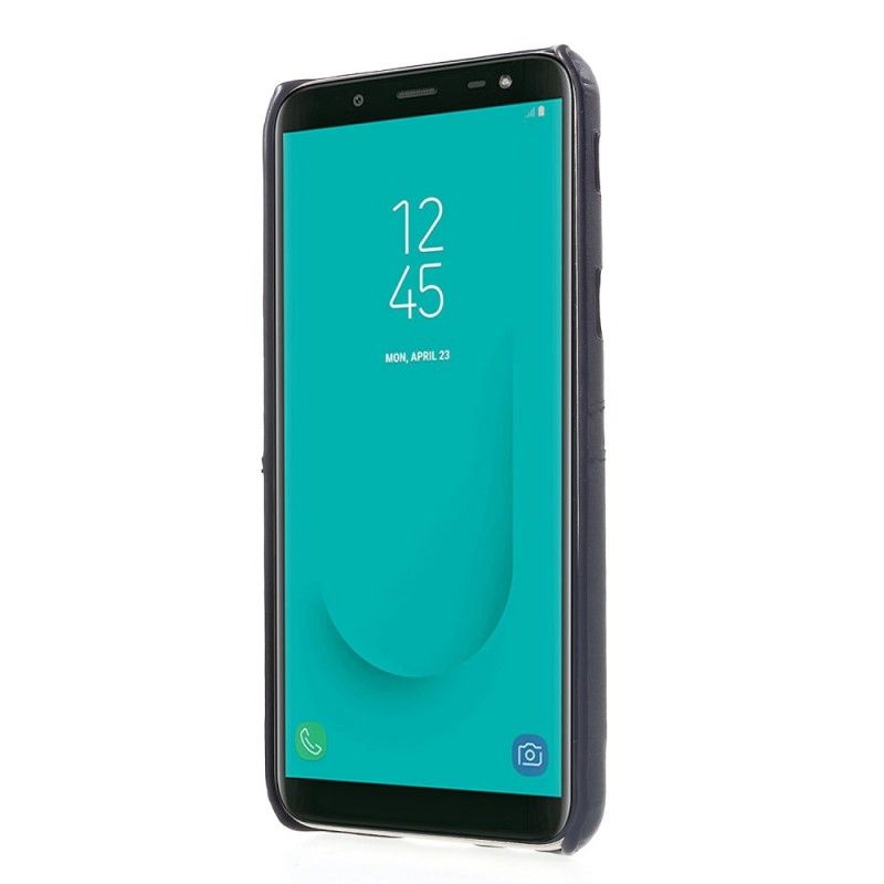 Kuori Samsung Galaxy J6 Harmaa Musta Kortin Haltija