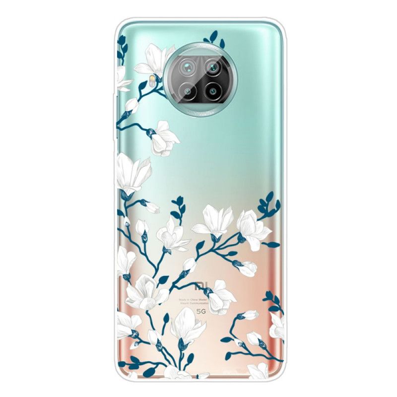 Case Kuoret Xiaomi Mi 10T Lite 5G / Redmi Note 9 Pro 5G Puhelinkuoret Valkoiset Kukat