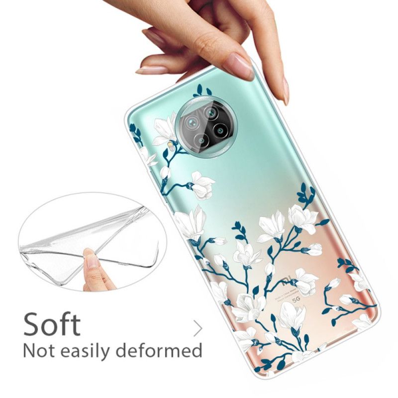 Case Kuoret Xiaomi Mi 10T Lite 5G / Redmi Note 9 Pro 5G Puhelinkuoret Valkoiset Kukat