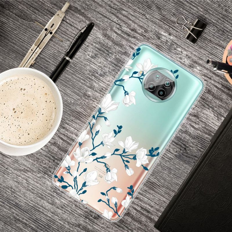 Case Kuoret Xiaomi Mi 10T Lite 5G / Redmi Note 9 Pro 5G Puhelinkuoret Valkoiset Kukat