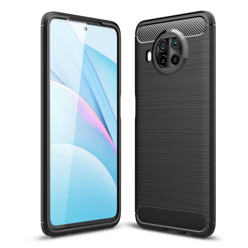 Case Kuoret Xiaomi Mi 10T Lite 5G / Redmi Note 9 Pro 5G Punainen Musta Puhelinkuoret Harjattu Hiilikuitu