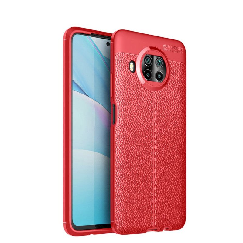 Case Kuoret Xiaomi Mi 10T Lite 5G / Redmi Note 9 Pro 5G Punainen Musta Puhelinkuoret Litsi Nahkaa