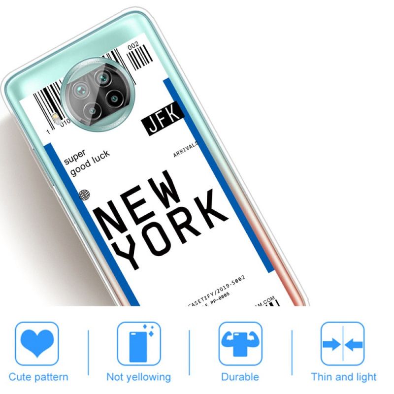 Case Kuoret Xiaomi Mi 10T Lite 5G / Redmi Note 9 Pro 5G Tummansininen Musta Puhelinkuoret Siirtää New Yorkiin