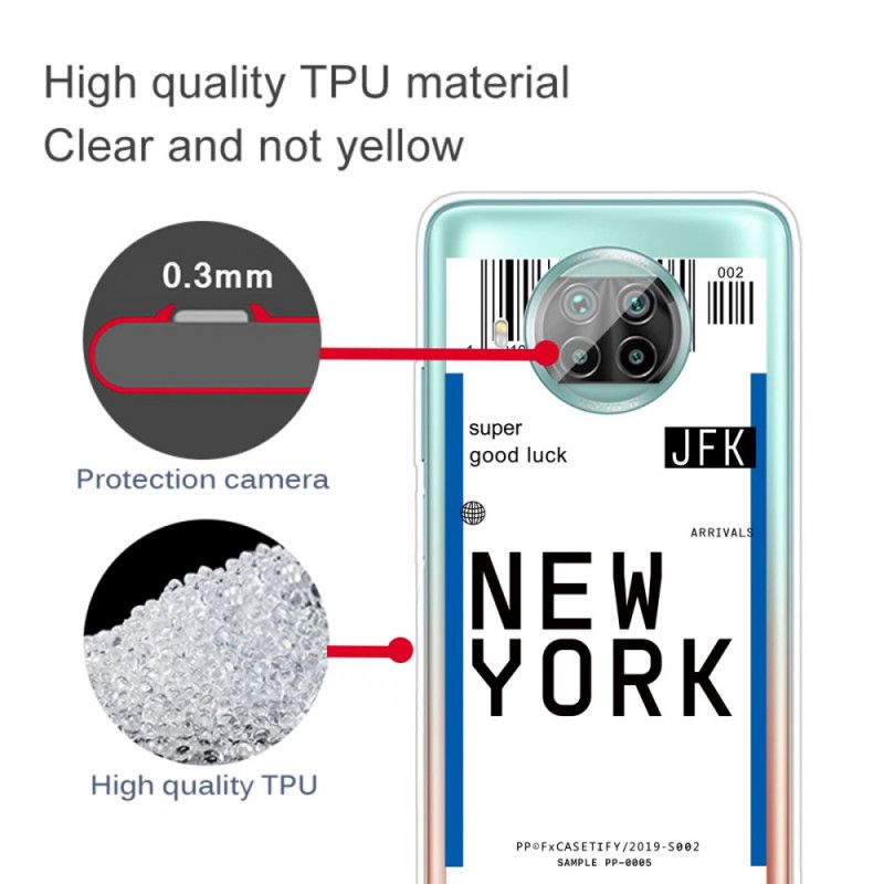 Case Kuoret Xiaomi Mi 10T Lite 5G / Redmi Note 9 Pro 5G Tummansininen Musta Puhelinkuoret Siirtää New Yorkiin