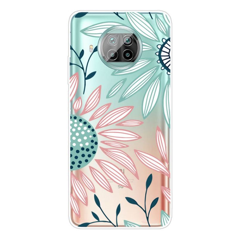 Case Kuoret Xiaomi Mi 10T Lite 5G / Redmi Note 9 Pro 5G Vihreä Vaaleanpunainen Puhelinkuoret Kukka