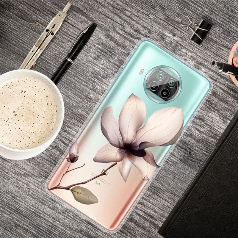 Case Kuoret Xiaomi Mi 10T Lite 5G / Redmi Note 9 Pro 5G Vihreä Vaaleanpunainen Puhelinkuoret Kukka