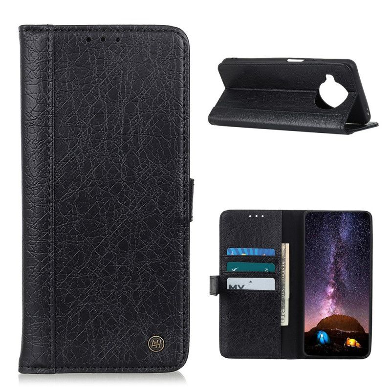 Flip Case Xiaomi Mi 10T Lite 5G / Redmi Note 9 Pro 5G Harmaa Musta Sarvikuonotyyli