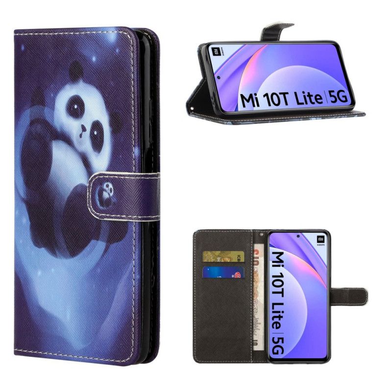 Flip Case Xiaomi Mi 10T Lite 5G / Redmi Note 9 Pro 5G Pandatila Stringillä