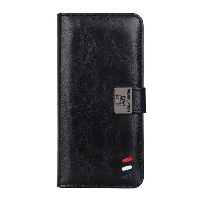 Flip Case Xiaomi Mi 10T Lite 5G / Redmi Note 9 Pro 5G Punainen Musta Vintage Kolmivärivaikutus