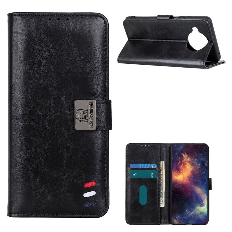 Flip Case Xiaomi Mi 10T Lite 5G / Redmi Note 9 Pro 5G Punainen Musta Vintage Kolmivärivaikutus