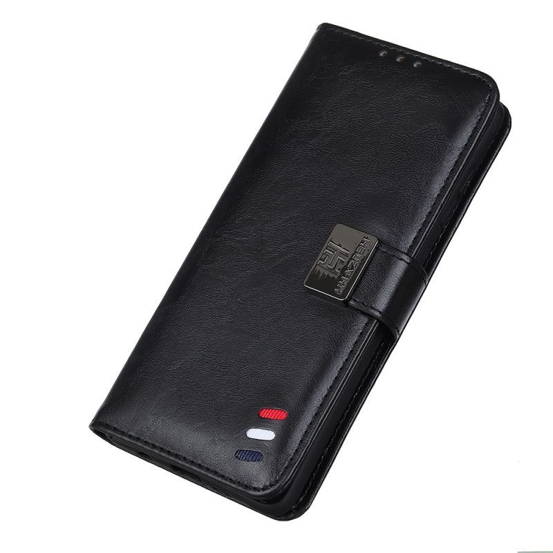 Flip Case Xiaomi Mi 10T Lite 5G / Redmi Note 9 Pro 5G Punainen Musta Vintage Kolmivärivaikutus