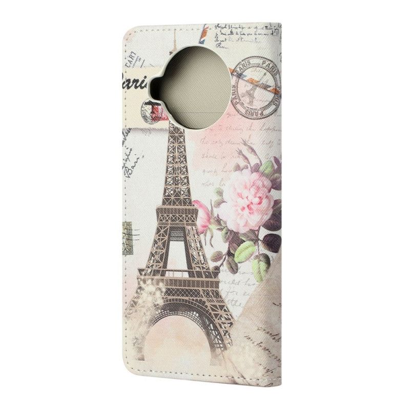 Flip Case Xiaomi Mi 10T Lite 5G / Redmi Note 9 Pro 5G Retro Eiffel-Torni