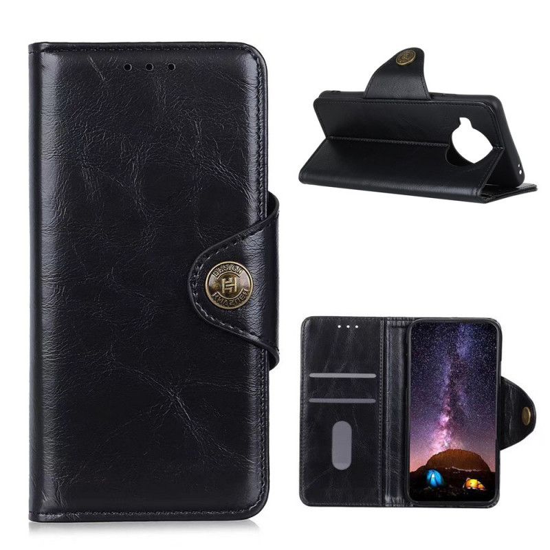 Flip Case Xiaomi Mi 10T Lite 5G / Redmi Note 9 Pro 5G Tummansininen Musta Khazneh