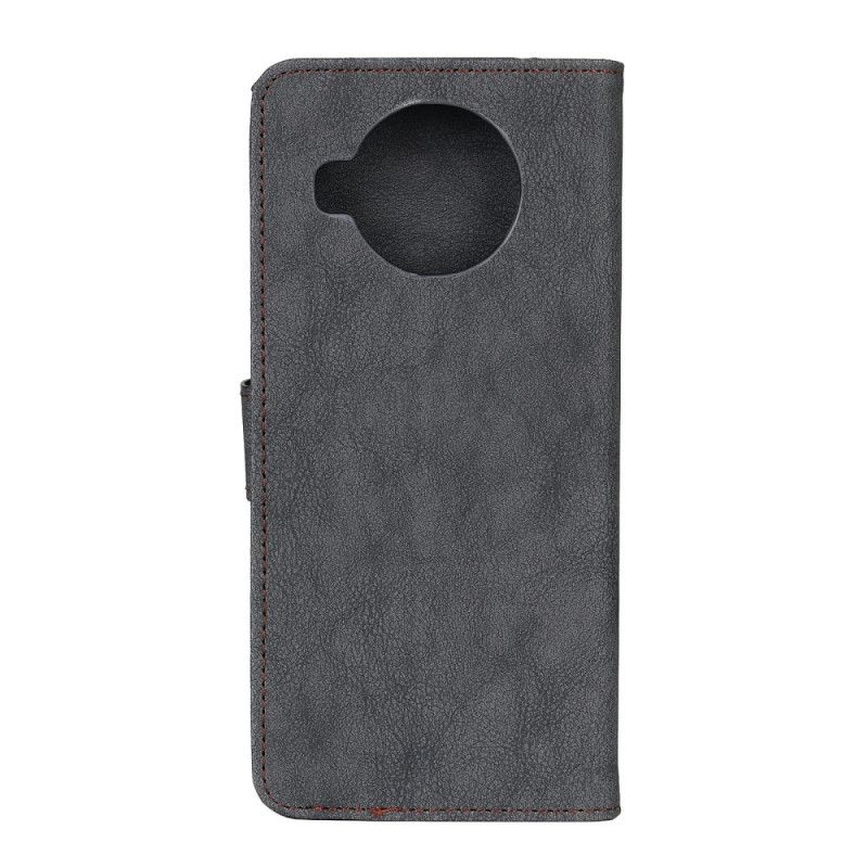 Flip Case Xiaomi Mi 10T Lite 5G / Redmi Note 9 Pro 5G Tummansininen Musta Khazneh