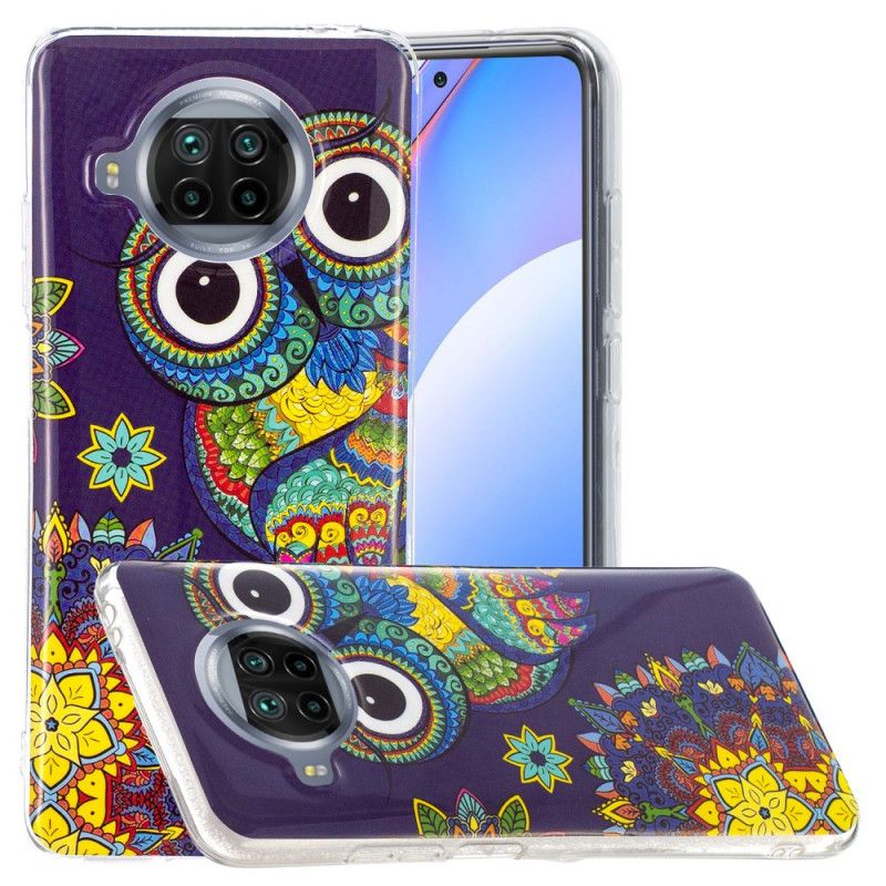 Kuori Xiaomi Mi 10T Lite 5G / Redmi Note 9 Pro 5G Puhelinkuoret Neon Mandala Pöllö