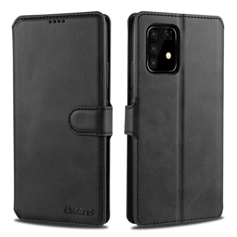 Flip Case Samsung Galaxy S10 Lite Harmaa Musta Retro Azns