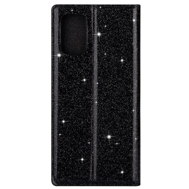 Flip Kotelot Samsung Galaxy S10 Lite Harmaa Musta Puhelinkuoret Kimallustyyli