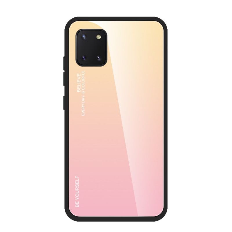 Kuori Samsung Galaxy S10 Lite Magenta Punainen Ole Itse Karkaistu Lasi