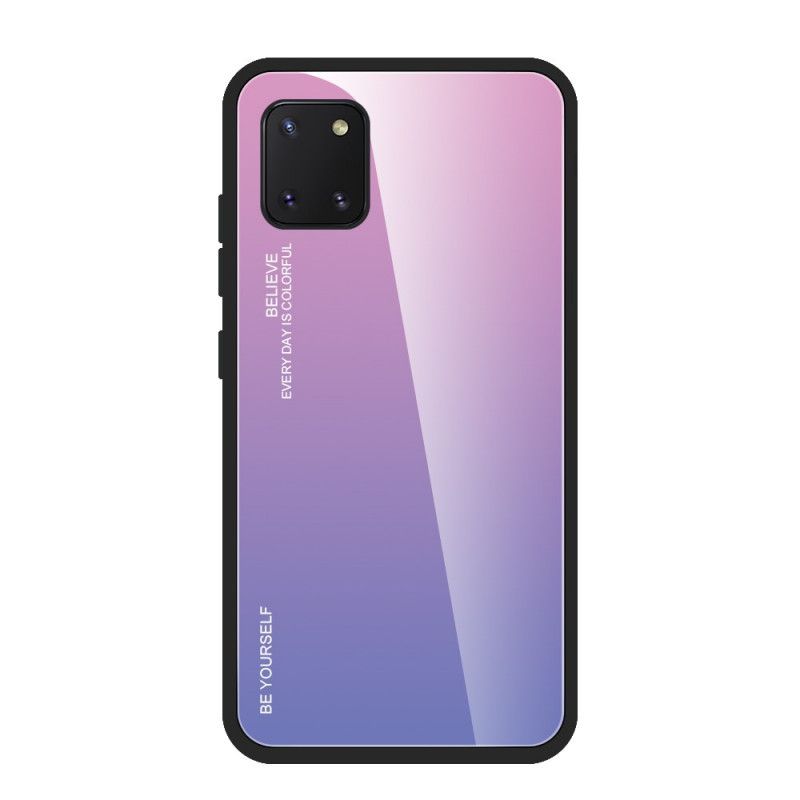 Kuori Samsung Galaxy S10 Lite Magenta Punainen Ole Itse Karkaistu Lasi