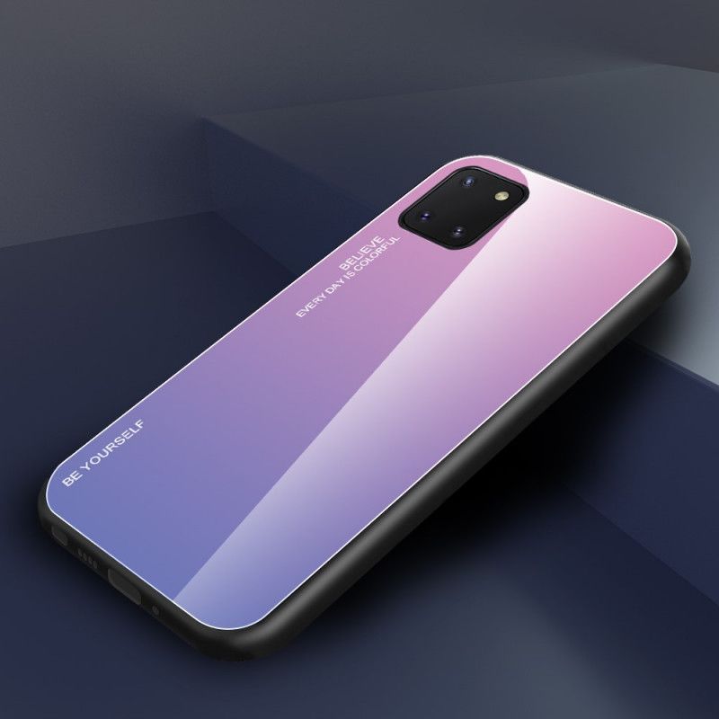 Kuori Samsung Galaxy S10 Lite Magenta Punainen Ole Itse Karkaistu Lasi