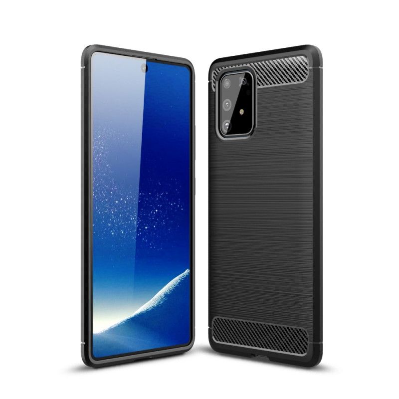 Kuori Samsung Galaxy S10 Lite Punainen Musta Harjattu Hiilikuitu