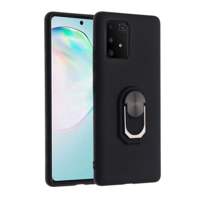 Kuori Samsung Galaxy S10 Lite Punainen Musta Metalloitu Rengastuki