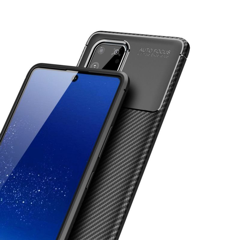 Kuori Samsung Galaxy S10 Lite Tummansininen Musta Joustava Hiilikuiturakenne