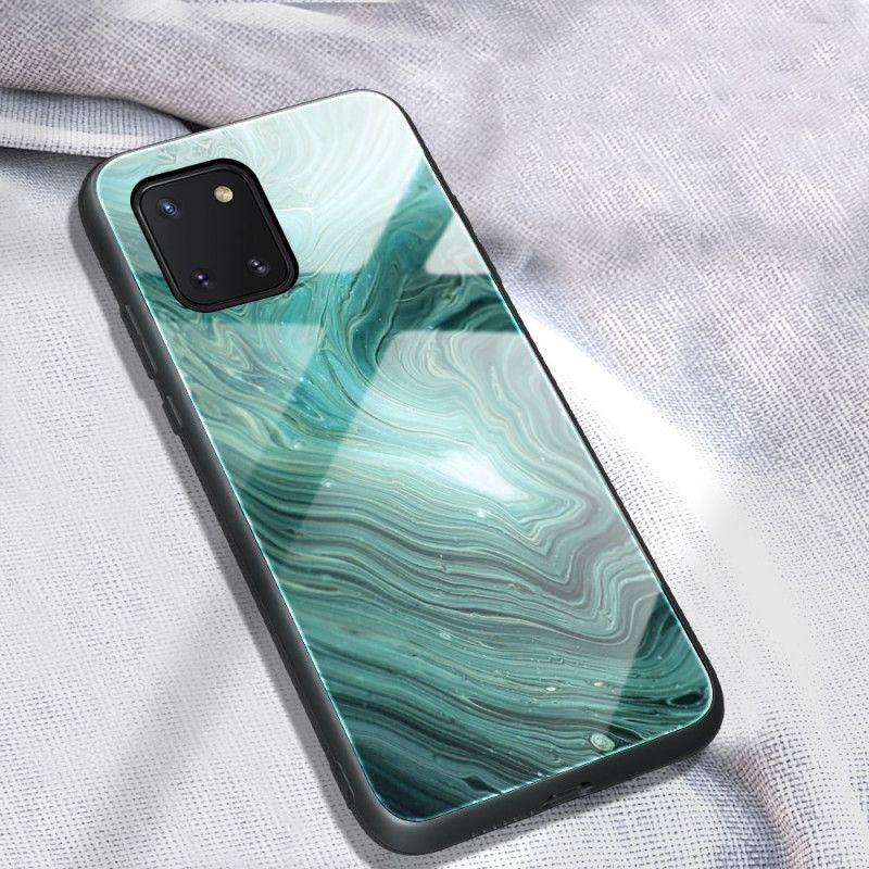 Kuori Samsung Galaxy S10 Lite Turkoosi Marmorivärit Karkaistua Lasia Suojakuori