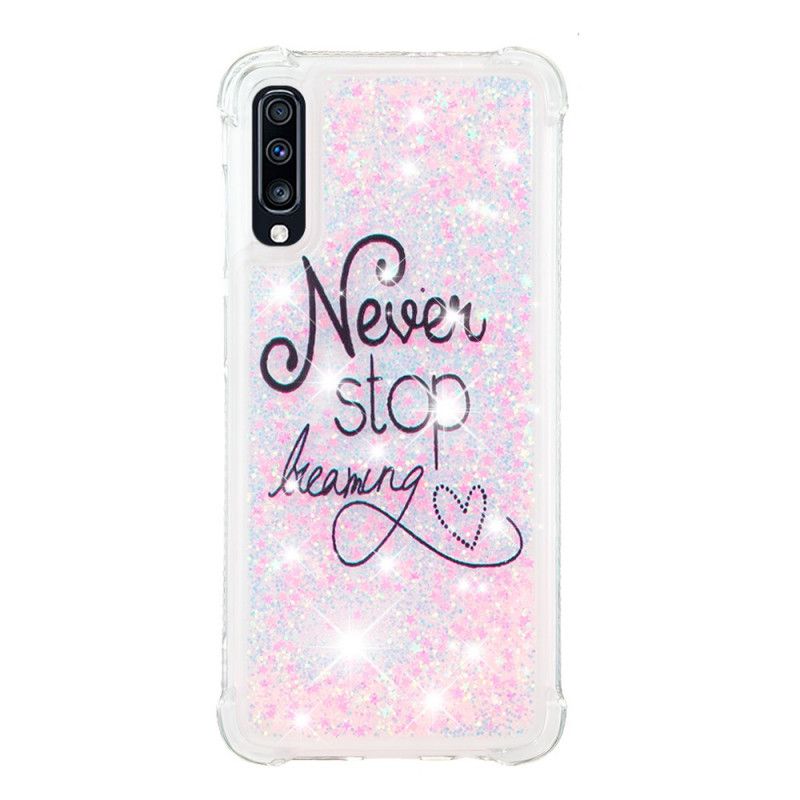 Case Kuoret Samsung Galaxy A70 Puhelinkuoret Älä Koskaan Lopeta Haaveilemasta Kimallusta