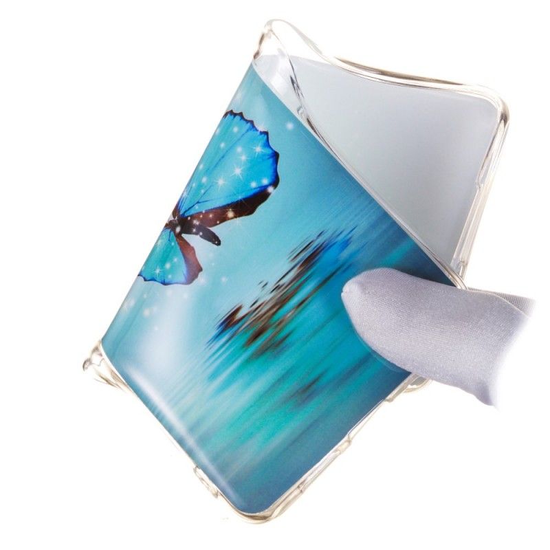 Case Kuoret Samsung Galaxy A70 Puhelinkuoret Fluoresoiva Sininen Perhonen