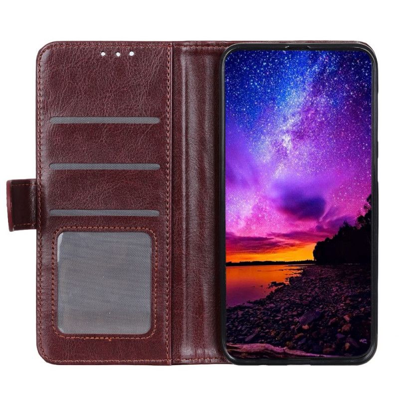 Flip Case Samsung Galaxy A70 Ruskea Hienoa Nahkaa