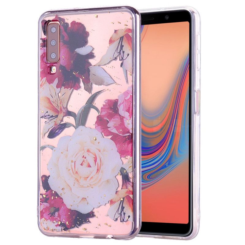 Kuori Samsung Galaxy A70 Puhelinkuoret Kukat Ja Kimallus