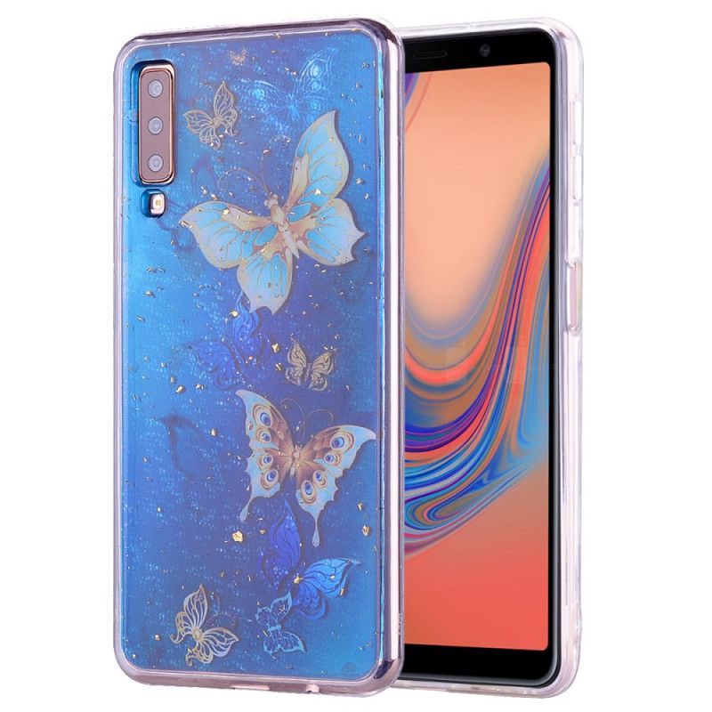 Kuori Samsung Galaxy A70 Puhelinkuoret Perhoset Ja Kimallus