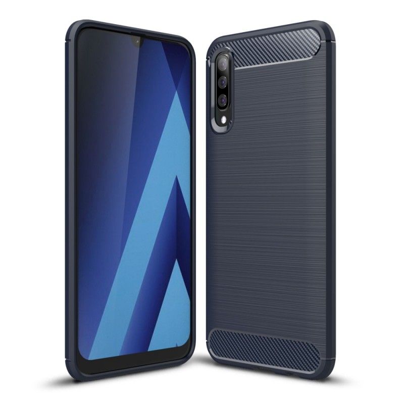 Kuori Samsung Galaxy A70 Punainen Musta Harjattu Hiilikuitu Suojakuori