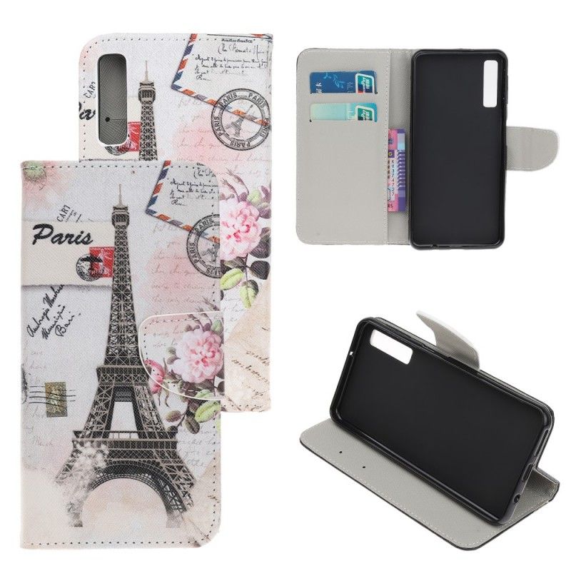 Suojakuori Samsung Galaxy A70 Puhelinkuoret Retro Eiffel-Torni