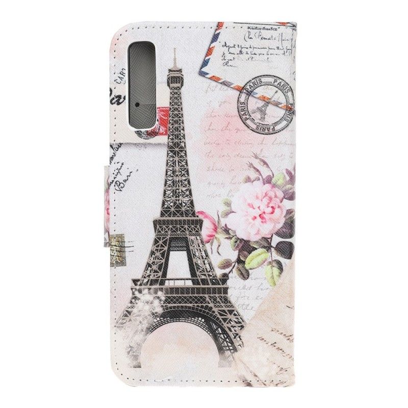 Suojakuori Samsung Galaxy A70 Puhelinkuoret Retro Eiffel-Torni