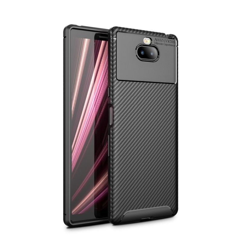 Case Kuoret Sony Xperia 10 Plus Tummansininen Musta Puhelinkuoret Erittäin Hieno Hiili