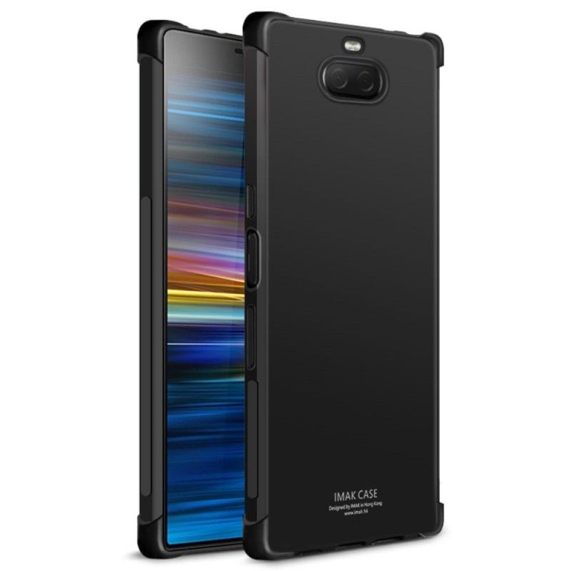 Kuori Sony Xperia 10 Plus Läpinäkyvä Musta Imak Iho Tuntuu