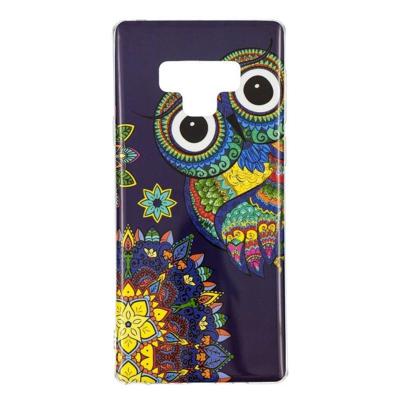 Case Kuoret Samsung Galaxy Note 9 Puhelinkuoret Fluoresoiva Mandalapöllö