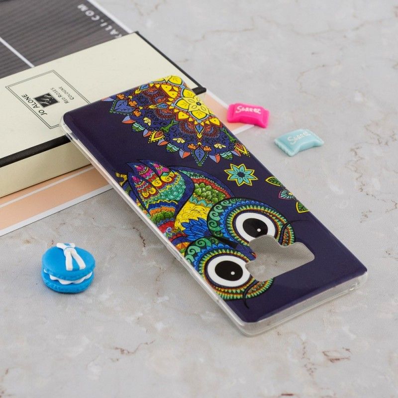 Case Kuoret Samsung Galaxy Note 9 Puhelinkuoret Fluoresoiva Mandalapöllö