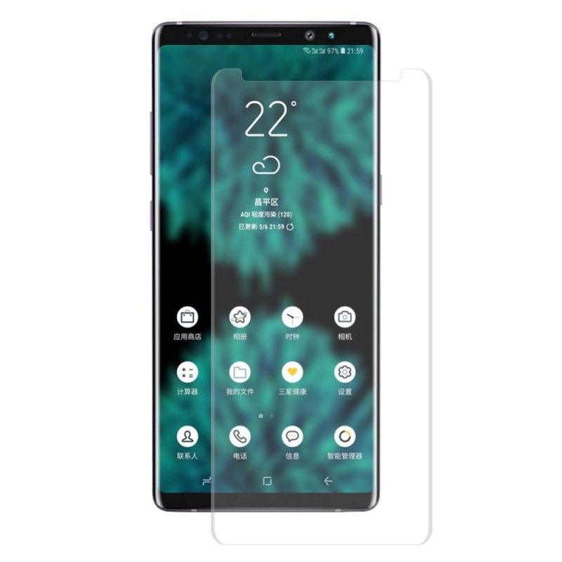 Kaareva 3D Karkaistu Lasikilpi Samsung Galaxy Note 9 Läpinäkyvä Musta