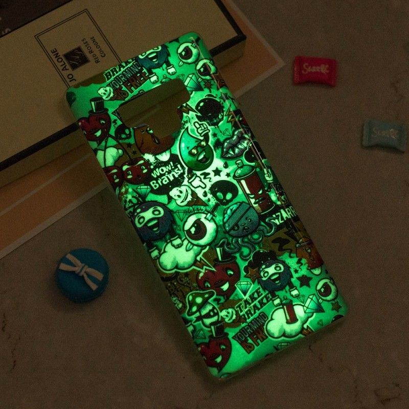 Kuori Samsung Galaxy Note 9 Fluoresoiva Hulluus Suojakuori